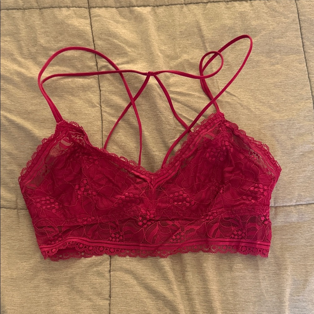 Lace Bralette in Red